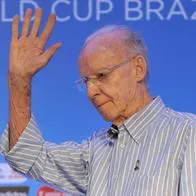 El fallecido Mario Zagallo, durante una de sus últimas apariciones, en el Mundial Brasil 2014.