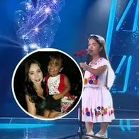 Fotos de Gabriela Quitian y Paola Jara, en nota de La voz kids, con niña de talla baja, que ha estado con la cantante, hace labor social.