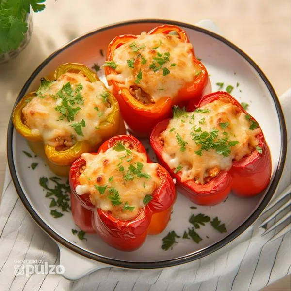 Receta de pimentones rellenos con carne y queso. Una manera deliciosa y creativa de sacarle todo el provecho a esta nutritiva verdura.