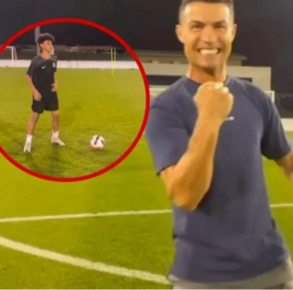 Cristiano Ronaldo respondió a golazo de su hijo con anotación muy similar: "Mira y aprende", video