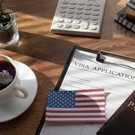 Visa de Estados Unidos y significado de la hoja rosada, amarilla, blanca y azul