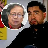 Fotos de Jhovany Ramírez y de Gustavo Petro, en nota de que Jhovanoty, de Día a día, expuso amenazas por imitación al presidente, Claudia López y más
