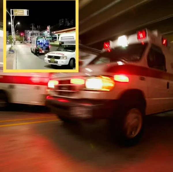 foto de ambulancia con exceso de velocidad que atropelló a mujer en Santa Marta