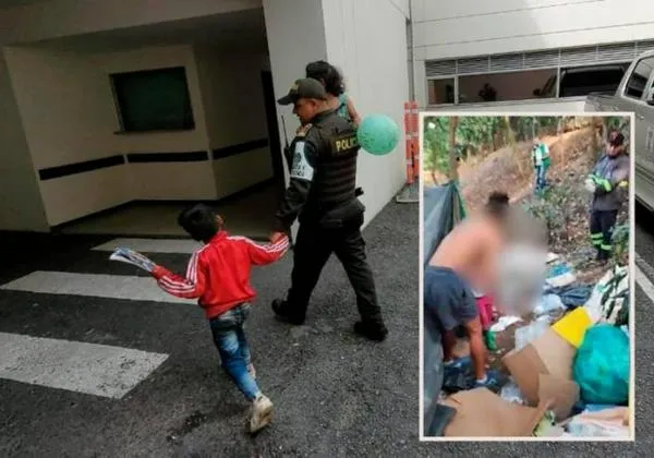 Rescataron a dos niños en Medellín que fueron dejados por su madre en un cambuche con un hombre que no es su familiar