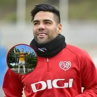 Estatua de Falcao recibió críticas por su poco parecido al jugador.
