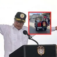 Foto de Gustavo Petro, por video de yipao andando entre una supuesta multitud