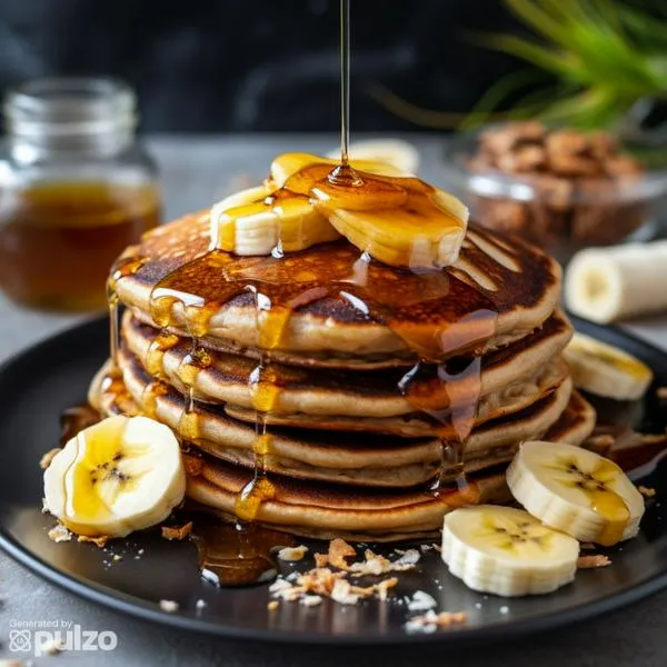 Receta de pancakes de avena para que pueda preparar en el desayuno