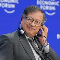 Gustavo Petro en Foro Económico Mundial, donde pidió más dinero para seguir con la lucha contra la crisis climática.