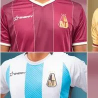 Deportes Tolima sorprendió con sus nuevos diseños de uniformes para la temporada 2024. Hará homenaje a Racing de Argentina. Por qué.