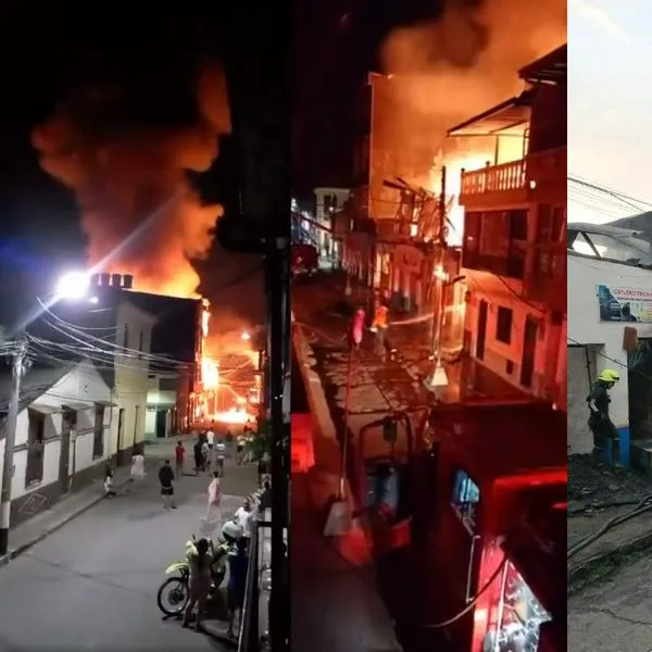 Impresionante incendio consumió tres locales comerciales en el Tolima