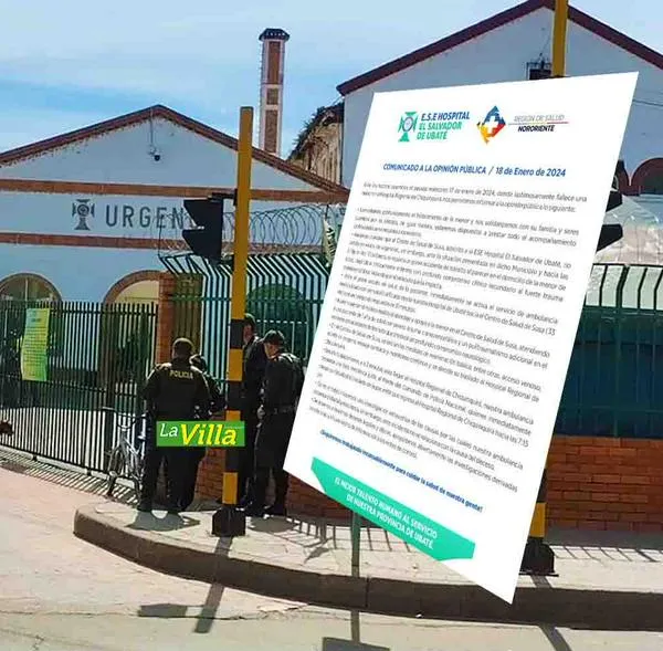 En el comunicado se indica que el Centro de Salud de Susa, adscrito a la ESE Hospital El Salvador de Ubaté, “no presta servicios de urgencias”. 