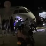 Asombro en Turbaco por avión que apareció transitando por las calles del municipio