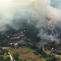 Inceondio cerca de Bucaramanga el sábado 20 de enero de 2024; casas, en riesgo