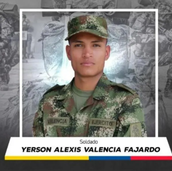Él es Yerson Alexis Valencia Fajardo, soldado del Ejército asesinado por disparos en El Pital, Cauca