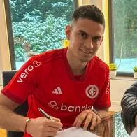 Rafael Santos Borré llegó a Inter de Brasil y costó 6.2 millones de euros. Es el segundo jugador más costoso en la historia del club.