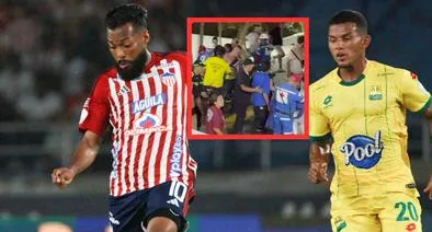 Foto de partido Junior vs Bucaramanga, por pelea de hinchas