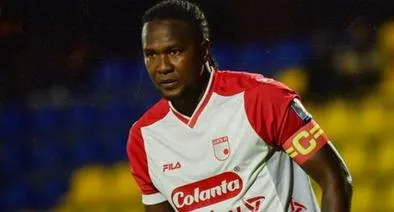 Hugo Rodallega en la victoria de Independiente Santa Fe contra Deportivo Pasto por Liga Betplay
