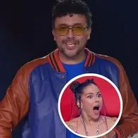 Fotos de Andrés Cepeda y de Greeicy, en nota de que en La voz kids (Caracol), el bogotano  quedó desconcertado por regalo y la vallecaucana se burló