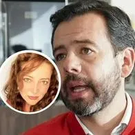 Fotos de Carlos Fernando Galán y de Cony Camelo, en nota de que en Bogotá por incendios forestales, el alcalde paró a la actriz en idea