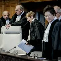 Jueces de la Corte Internacional de Justicia, quienes pidieron cese de acciones genocidas en Gaza.