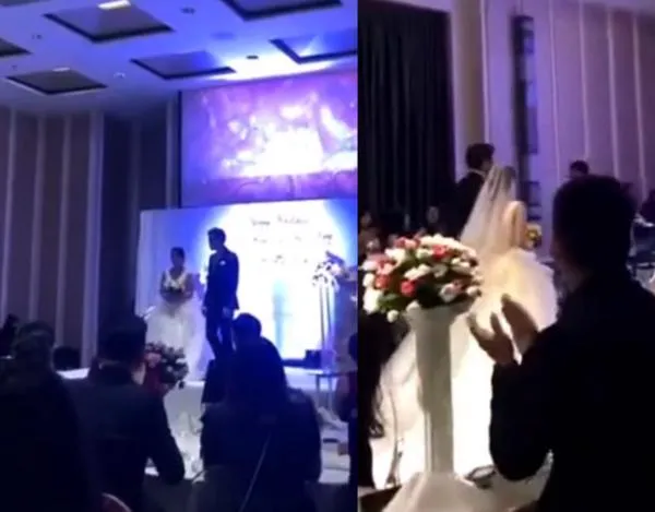 Hombre se vengó de su pareja al mostrar el video de su infidelidad en plena celebración de su boda