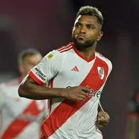 Miguel Ángel Borja anotó en la victoria de River Plate ante Barracas Central