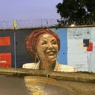 Mural de Piedad Córdoba en Medellín que desató ola de críticas en redes sociales
