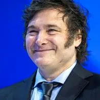 Javier Milei, que celebra primera aprobación a megadecreto 