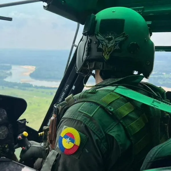 Foto de helicóptero del Ejército, por caída de aeronave en Chocó