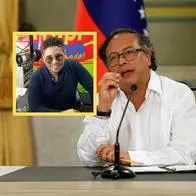 Foto de Gustavo Petro y locutor de Tropicana