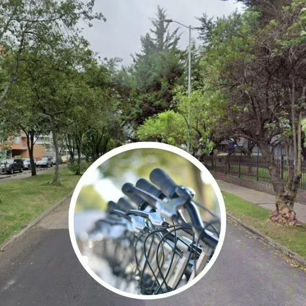 Foto de calle bogotana  y de ciclas, en nota de que en Bogotá hoy, hubo robo masivo en carrera 11 del norte con trampa para llevarse bicicletas