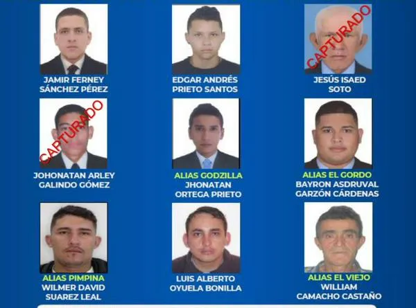 ¡Atención! Este es el cartel de los delincuentes más buscados del Tolima