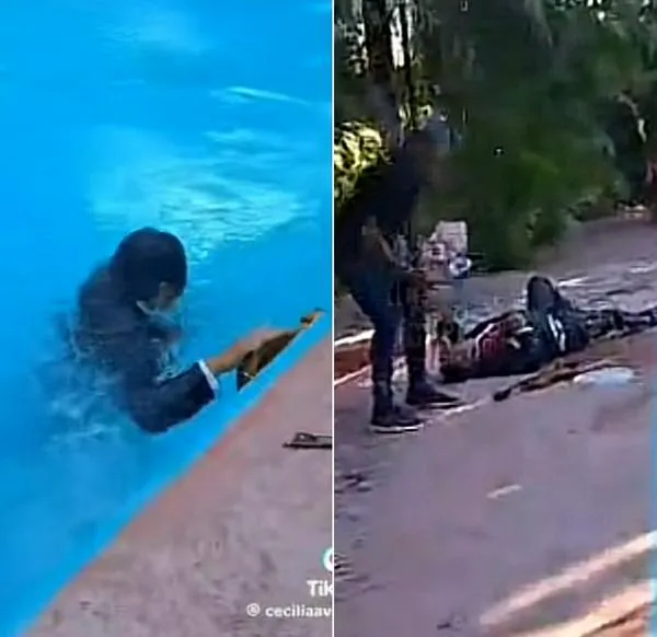 Mariachi terminó cayendo a piscina en medio de serenata y nadie lo ayudó: video es viral en redes