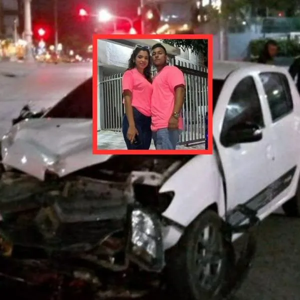Pareja murió en trágico accidente de tránsito en el Carnaval de Barranquilla. Ambos iban vestido de la misma ropa y fueron arrollados por un carro. 