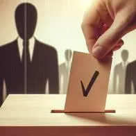 Imagen ilustrativa de una persona depositando su voto.