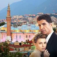 Bursa y póster de 'Süreyya', novela turca de Caracol, en nota sobre dónde se grabó