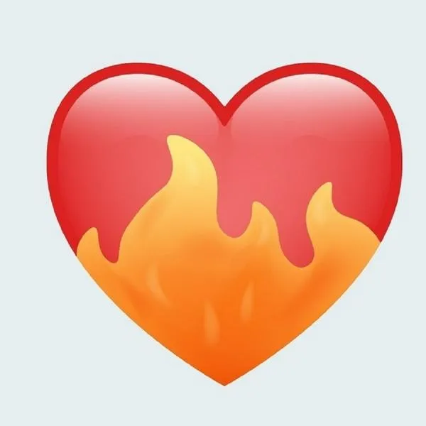 Corazón en llamas de WhatsApp, en nota sobre qué significa