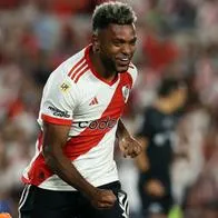 Miguel Ángel Borja apareció después de penal que no le dejaron cobrar en River y le dejó mensaje a Esequiel Barco: qué le dijo