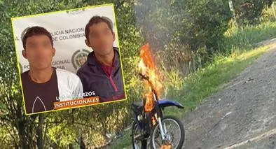 Pretendían robarse una bicicleta, pero los alcanzaron y les quemaron la moto