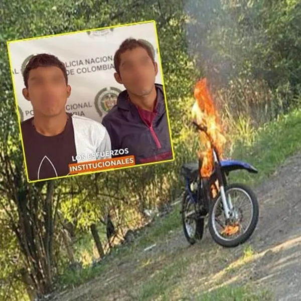 Pretendían robarse una bicicleta, pero los alcanzaron y les quemaron la moto