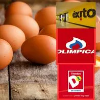 Cuánto vale un huevo en Éxito, D1, Olímpica y más supermercados en Colombia durante febrero. El valor cambió en comparación con enero. 