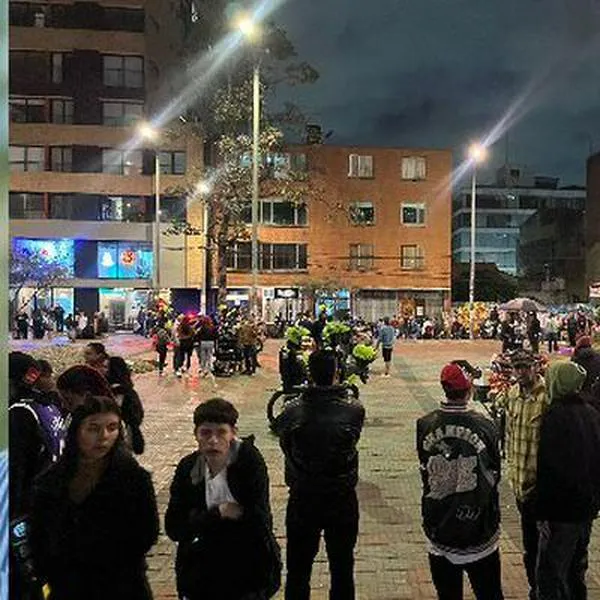 Parque de los Hippies, Bogotá, donde hubo un tiroteo y el hombre que lo inició se voló.