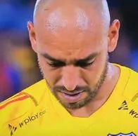 Diego Novoa lloró en himno por su primera titularidad con Millonarios: video