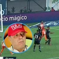 Esta fue la jugada que despertó la polémica entre Envigado vs. América por Liga Betplay. Tulio Gómez estalló en furia contra el árbitro