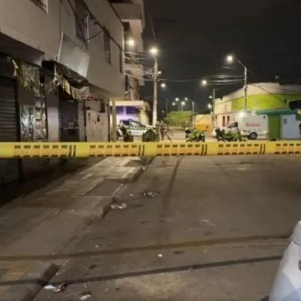 Imagen de zona encintada por noticia sobre asesinato sicarial en Bucaramanga