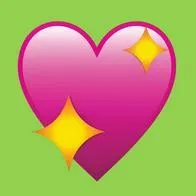 Corazón de WhatsApp con brillos, en nota sobre qué significa