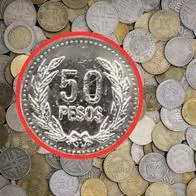 Moneda de 50 pesos poseen un curioso detalle que las hace altamente codiciadas y cuestan hasta 60.000 en Colombia.