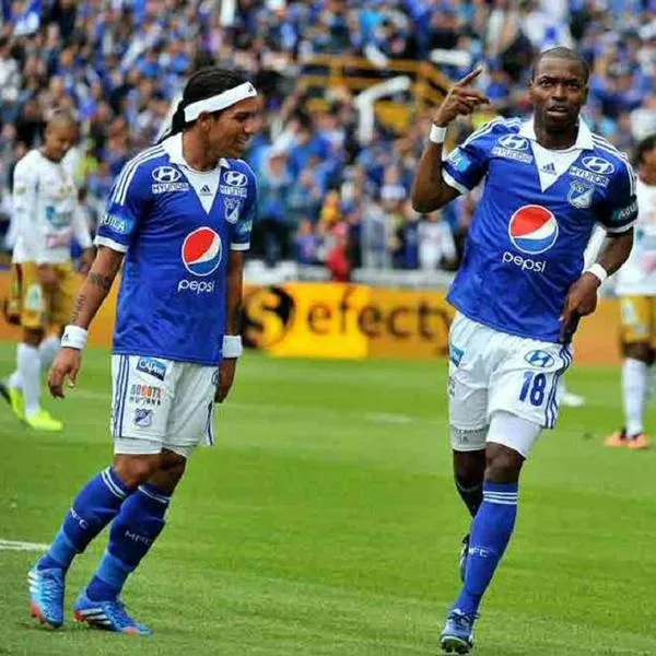 Dayro Moreno y Wason Rentería, cuando jugaron juntos en Millonarios.