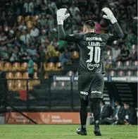 Santiago Rojas, arquero de Nacional eliminado de Libertadores en 2024.