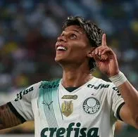 El colombiano Richard Ríos, al servicio del Plameiras de Brasil, desplegó toda su magia y dijo presente con asistencia de lujo con el cuadro verde.